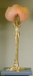 Candeeiro de mesa, c.1902-04 (bronze dourado e vidro)